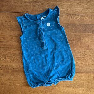 Carhartt blue bandana-print romper 18m